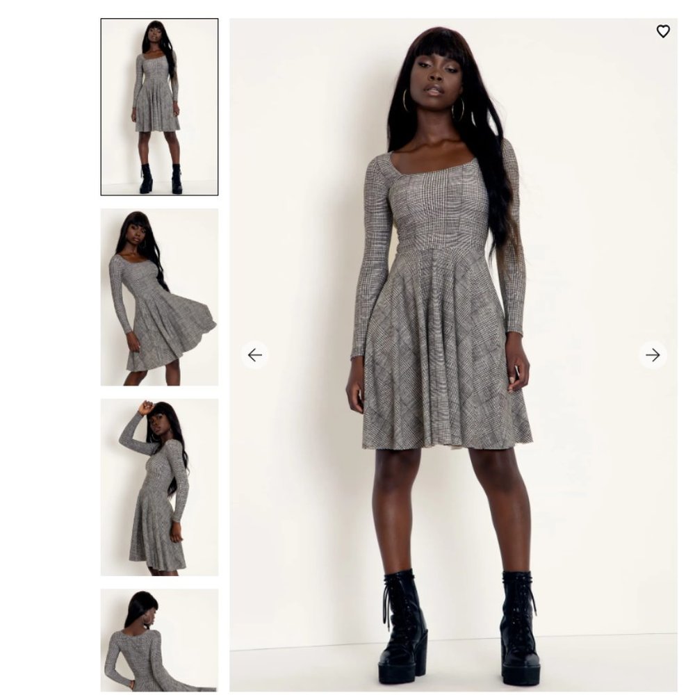 [blackmilk clothing] TWEED MONO SQUARED UP LONGLINE DRESS - LIMITED *POCKETS!*
